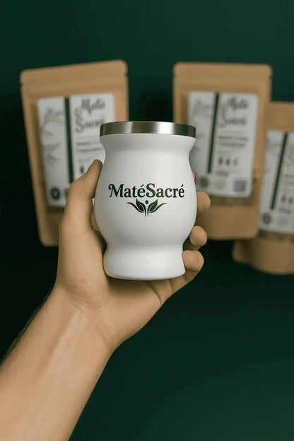 Calebasse Mate Classique Inox Blanc Ma boutique